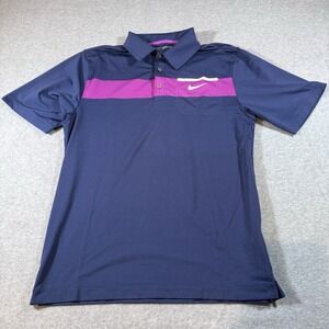 Nike Golf Mens Polo Dri Fit Casual Short Sleeve W/ Front Pocket Size Small
